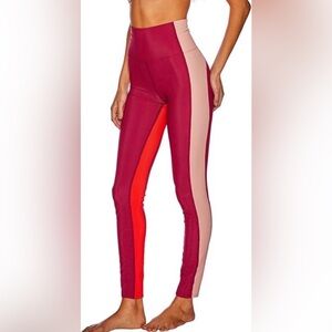 Beach Riot Women's Red and Pink Leggings size Small